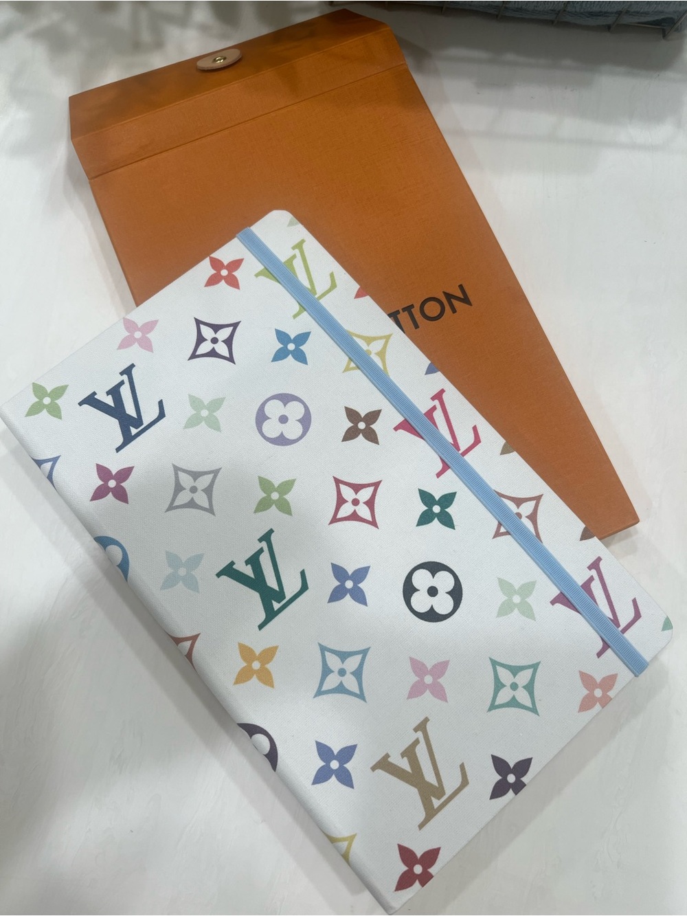 Louis Vuitton White Multicolor Monogram Notebook